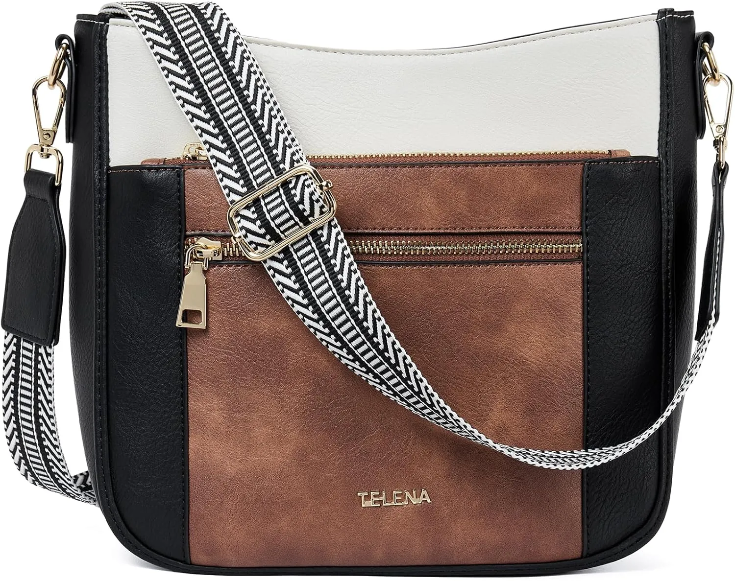 Telena Vegan Leather Crossbody Bags for Women Travel Shoulder Hobo Bag Bucket Large Purse Straps Replacement