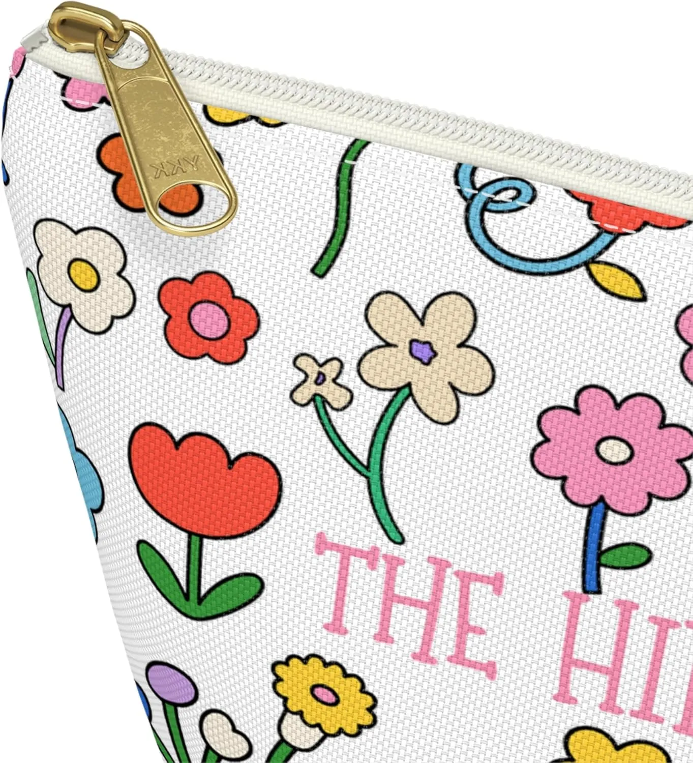 The Hippie Pouch Floral Groovy Utility Pouch Travel Bag 70st Makeup Cosmetic Bag Gift for Friends Plant Lovers Gift