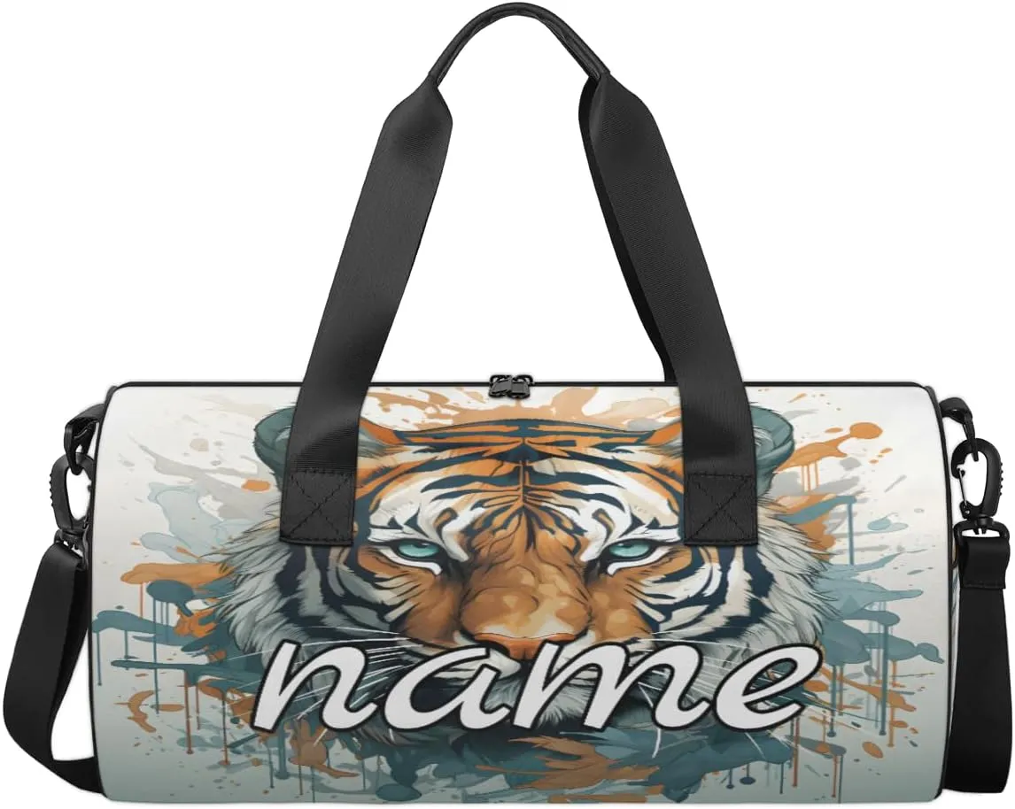 Tiger Personalized Dance Bags, Tiger Custom Sport Duffel Bag Travel Duffle Bag Overnight Weekender Bag