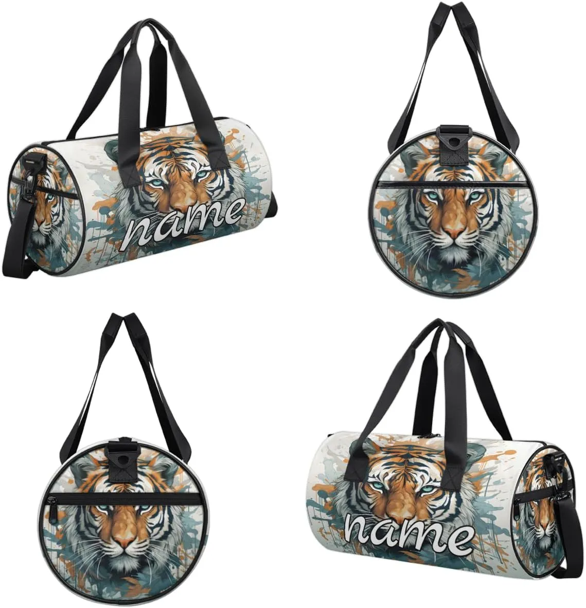 Tiger Personalized Dance Bags, Tiger Custom Sport Duffel Bag Travel Duffle Bag Overnight Weekender Bag