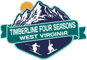 Timberline Four Seasons West Virginia Ski Adventures Souvenir 4 Inch Vinyl Decal Sticker Mountain Design 4-Pack