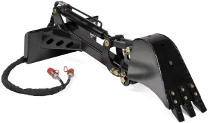 Titan Attachments Mini Skid Steer Fronthoe Backhoe Excavator Attachment with 8" Bucket, Quick Tach Mounting System Fits Toro Dingo, Ditch Witch, and Vermeer, Dig Small Ditches, Trenches, and More