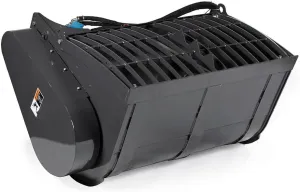 Titan Attachments Skid Steer Concrete Mixer Attachment, Universal 17.7 Cu FT Cement Auger Bucket with Side Discharge, Removable Screen, Cutting Edge, Serrated Bag Cutter, Landscaping Equipment