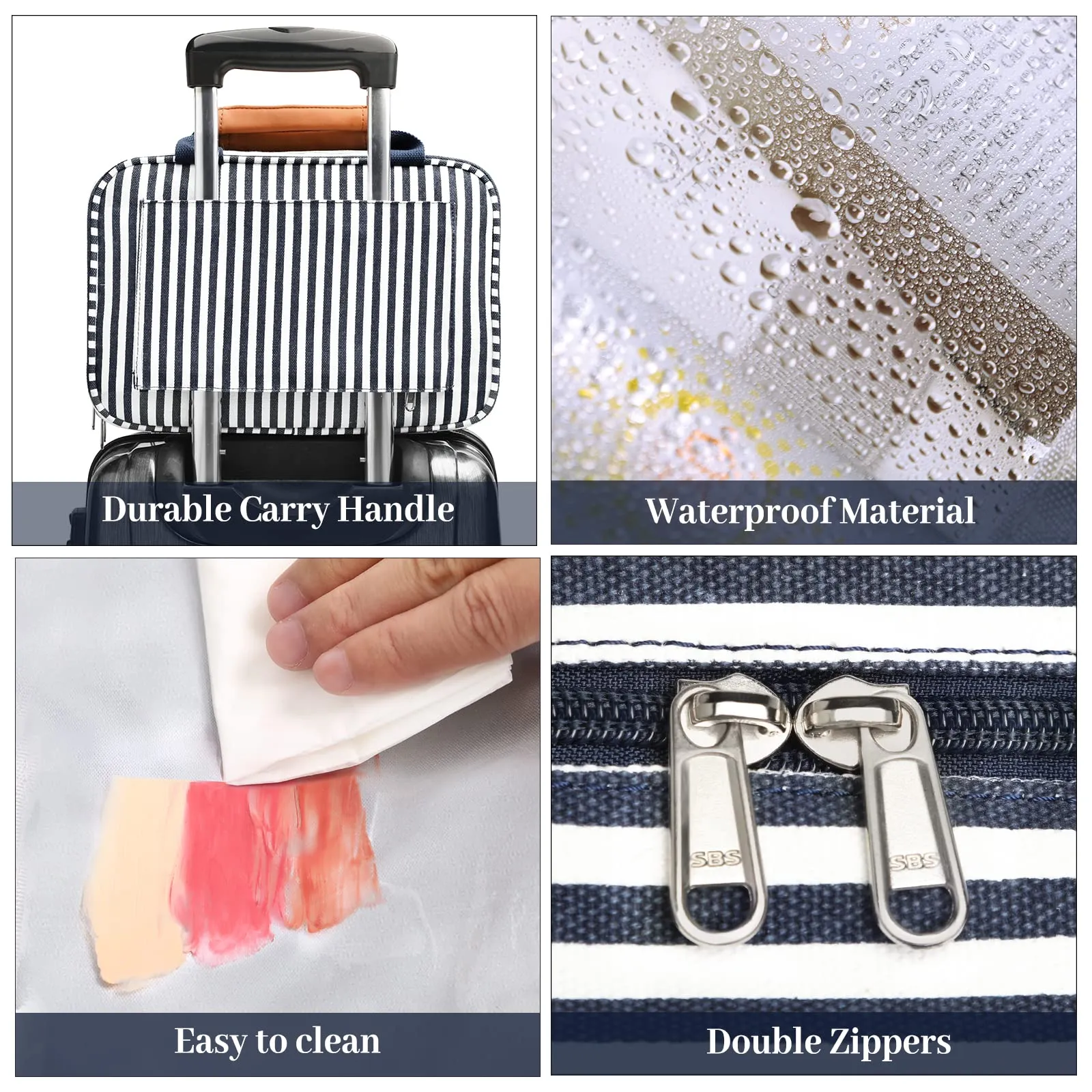 Toiletry Bag for Women Large Capacity Hanging Travel Toiletry Organizer for Traveling Women with 4 Compartments & 1 Hanging Hook Travel Comestic Makeup Bag for Full Size Toiletries