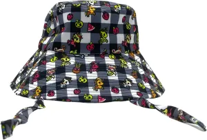 Tokidoki Picnic Bucket Hat - Gardening Hat with 18-inch Straps, Wide Brim Beach Bucket Hat, Made with 100% Polyester Twill, Sublimated Multi