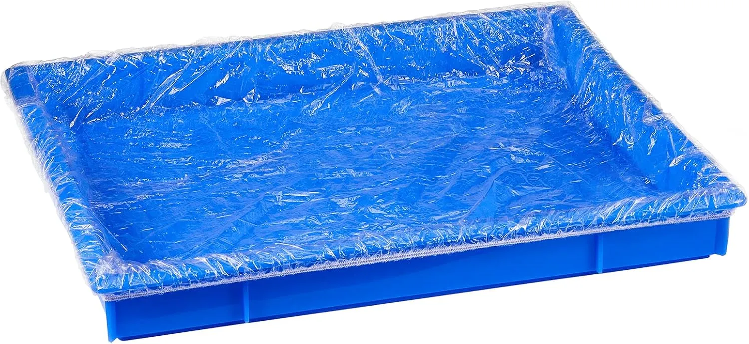 Tondiamo 50 Pieces Cage Liners for Small Animals Disposable Hamster Tray Liner Clear Plastic Box Liner Leak Proof Guinea Pig Cage Liner Bag Litter Toilet Film for Rabbit Bunny Hamster Hedgehog