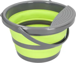 Topyond Collapsible Bucket, Gardening Bucket, 5L Large Capacity Multifunctional Nontoxic Ordorless Eco Friendly Folding Bucket for Beach, Camping