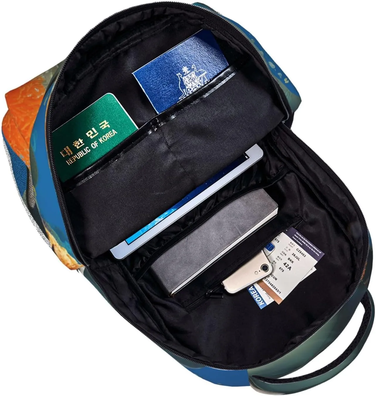 Travel Backpack for Women Carry on Backpack Dolphins Blue Lightweight Laptop Backpack for Men