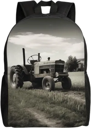 Travel Backpack Tractor Agriculture Tranquil Carry on Backpack Lightweight Business 16inches Laptop Backpack for Men Women