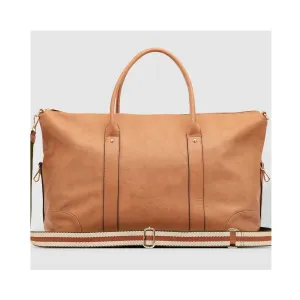 Travel Bag Alexis Stripe Strap - Camel