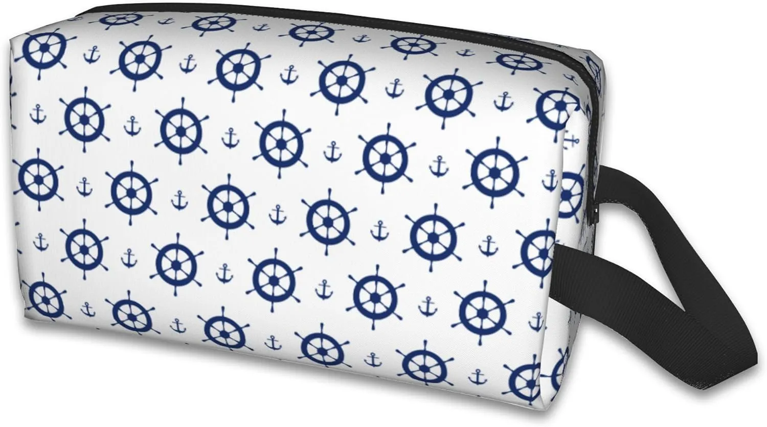 Travel Cosmetic Bag Anchors and Steering Wheels Travel Makeup Bag Large Organizer Toiletries Makeup Brush Beauty Accessories Creative Toiletry Bag for Men and Women