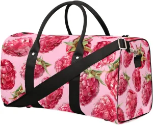 Travel Duffel Bag, Fruit Strawberry Sports Tote Gym Bag Foldable Western Aztec Weekender Bag Carry on Luggage Handle Bag Overnight Shoulder Bag for Women Men,A-1876