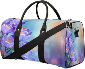 Travel Duffel Bag, Spring Flower Floral Sports Tote Gym Bag Foldable Western Aztec Weekender Bag Carry on Luggage Handle Bag Overnight Shoulder Bag for Women Men,A-326