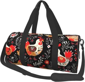 Travel Duffle Bag Weekender Bags For Men Women With Shoe Compartment Large Capacity Weekender Overnight Bag Cute Rooster Chickens Carry On Tote Bags Sport Gym Bag For Travel Yoga