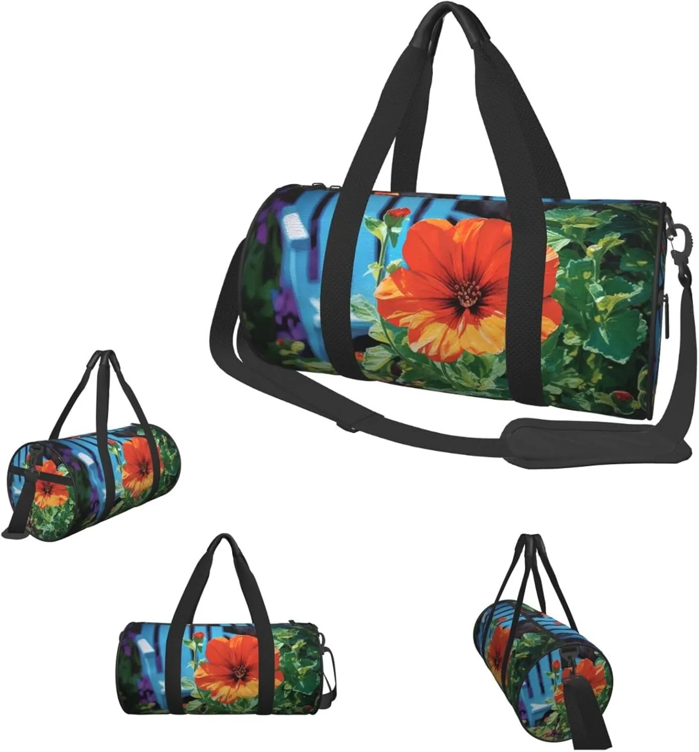 Travel Duffle Bag Weekender Bags For Men Women With Shoe Compartment Large Capacity Weekender Overnight Bag Garden Flower Carry On Tote Bags Sport Gym Bag For Travel Yoga
