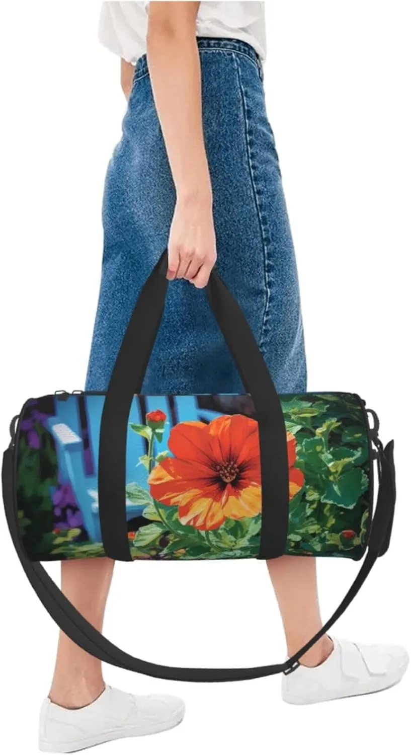 Travel Duffle Bag Weekender Bags For Men Women With Shoe Compartment Large Capacity Weekender Overnight Bag Garden Flower Carry On Tote Bags Sport Gym Bag For Travel Yoga