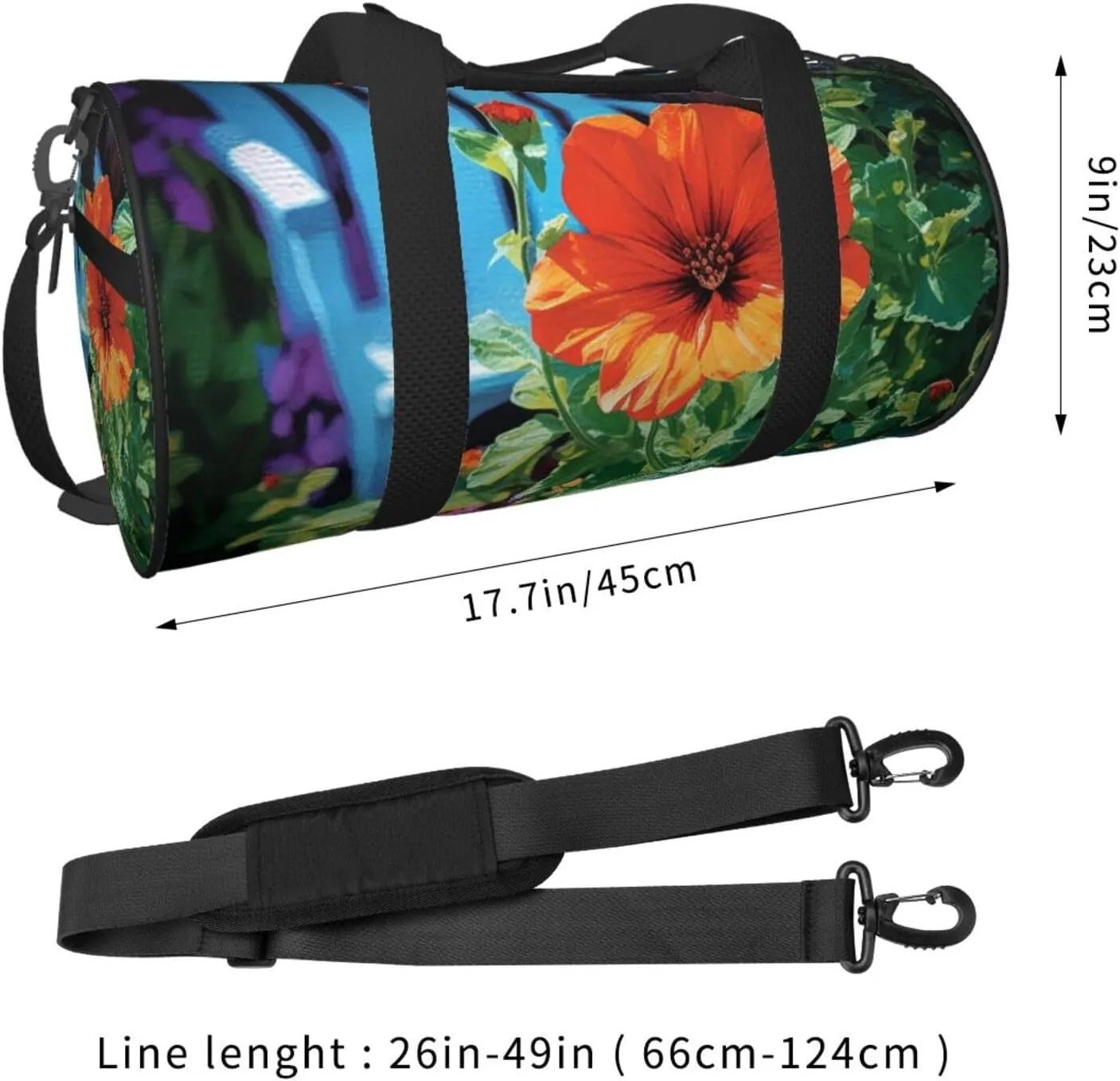 Travel Duffle Bag Weekender Bags For Men Women With Shoe Compartment Large Capacity Weekender Overnight Bag Garden Flower Carry On Tote Bags Sport Gym Bag For Travel Yoga