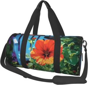 Travel Duffle Bag Weekender Bags For Men Women With Shoe Compartment Large Capacity Weekender Overnight Bag Garden Flower Carry On Tote Bags Sport Gym Bag For Travel Yoga