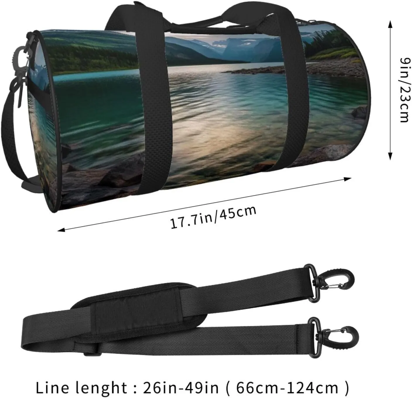 Travel Duffle Bag Weekender Bags For Men Women With Shoe Compartment Large Capacity Weekender Overnight Bag Glacier National Park Carry On Tote Bags Sport Gym Bag For Travel Yoga