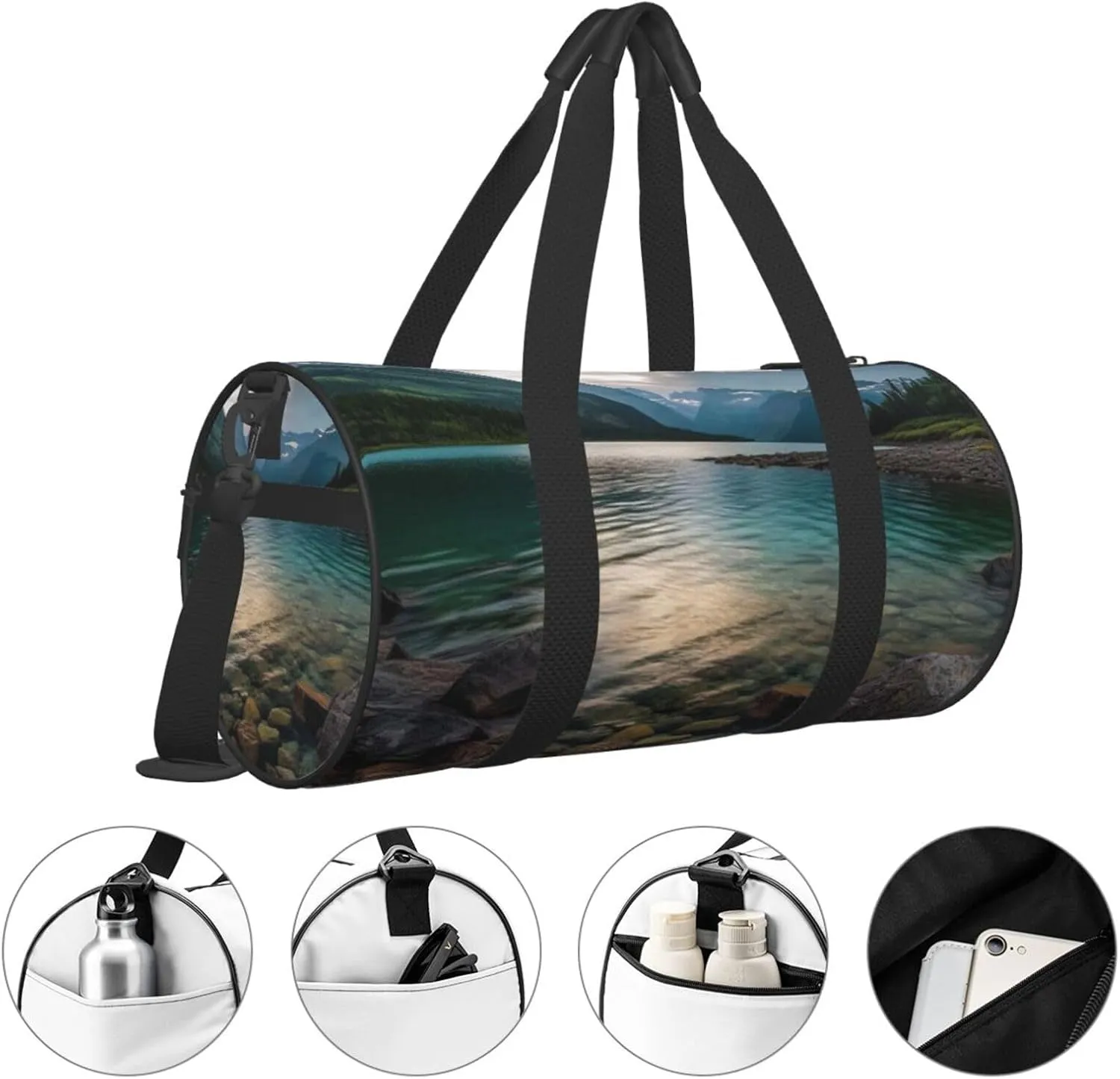 Travel Duffle Bag Weekender Bags For Men Women With Shoe Compartment Large Capacity Weekender Overnight Bag Glacier National Park Carry On Tote Bags Sport Gym Bag For Travel Yoga