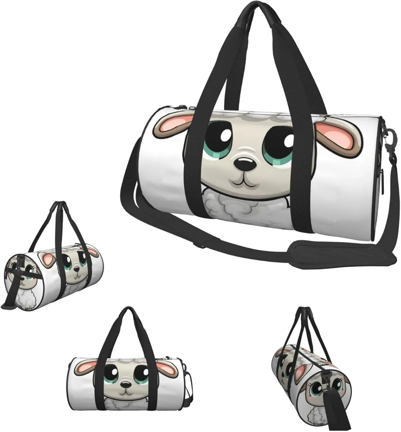 Travel Duffle Bag Weekender Bags for Men Women with Shoe Compartment Large Capacity Weekender Overnight Bag Lamb Carry On Tote Bags Sport Gym Bag for Travel Yoga