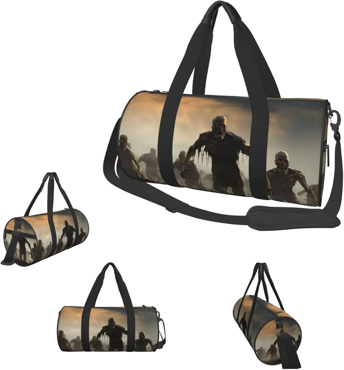 Travel Duffle Bag Weekender Bags For Men Women With Shoe Compartment Large Capacity Weekender Overnight Bag Many Zombie Carry On Tote Bags Sport Gym Bag For Travel Yoga