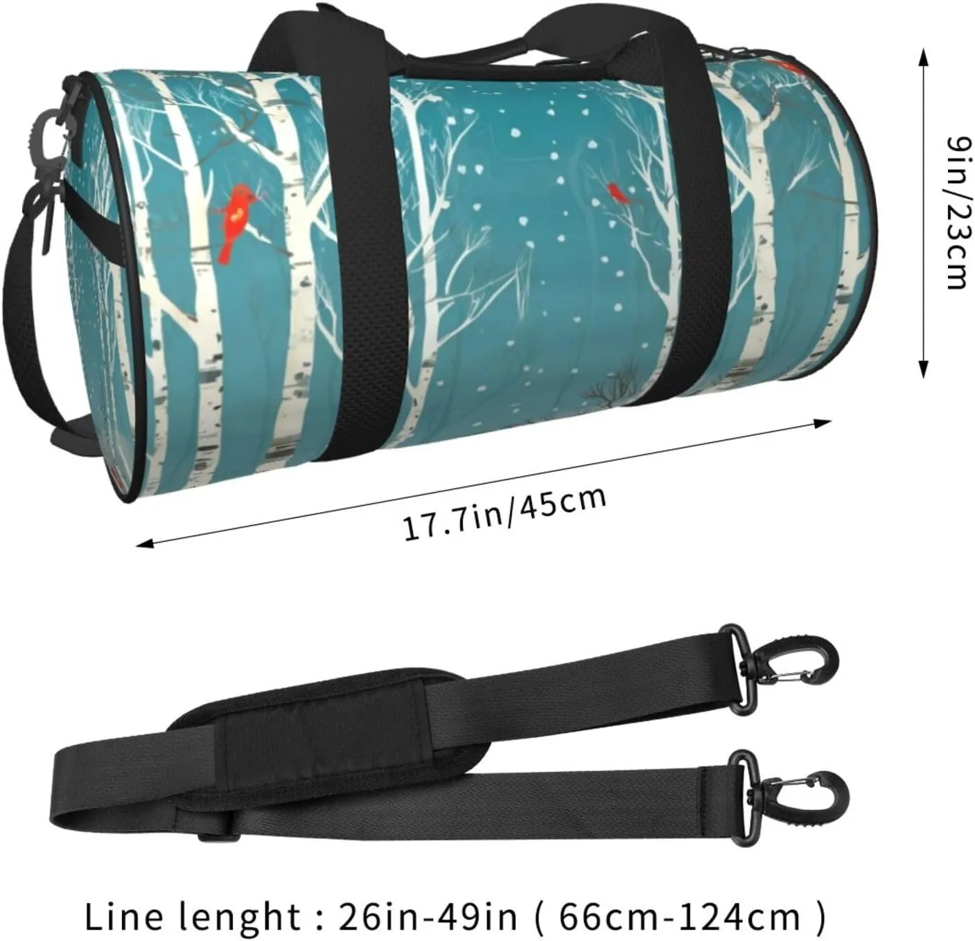 Travel Duffle Bag Weekender Bags For Men Women With Shoe Compartment Large Capacity Weekender Overnight Bag Merry Christmas Birch Tree Carry On Tote Bags Sport Gym Bag For Travel Yoga