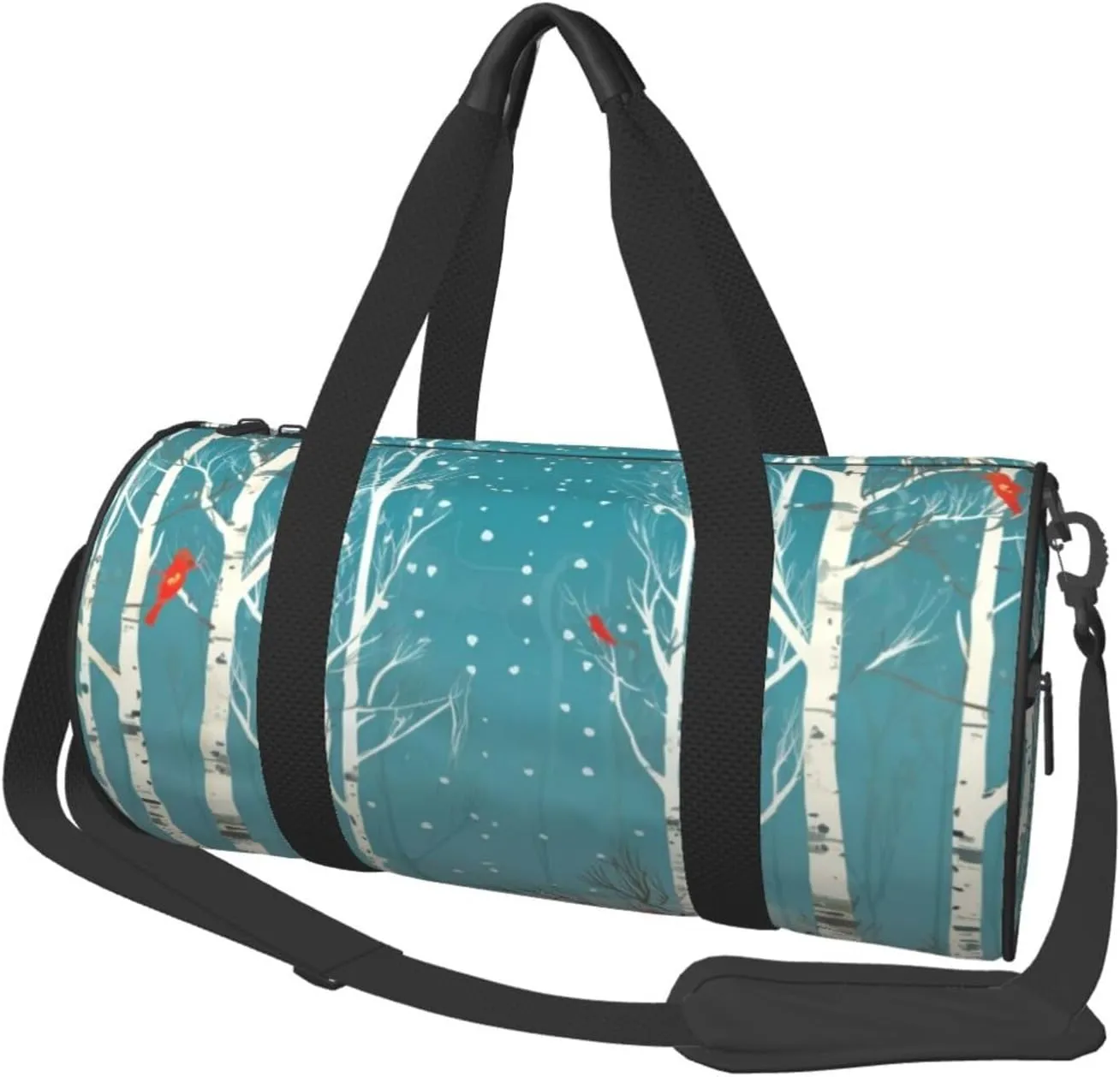 Travel Duffle Bag Weekender Bags For Men Women With Shoe Compartment Large Capacity Weekender Overnight Bag Merry Christmas Birch Tree Carry On Tote Bags Sport Gym Bag For Travel Yoga