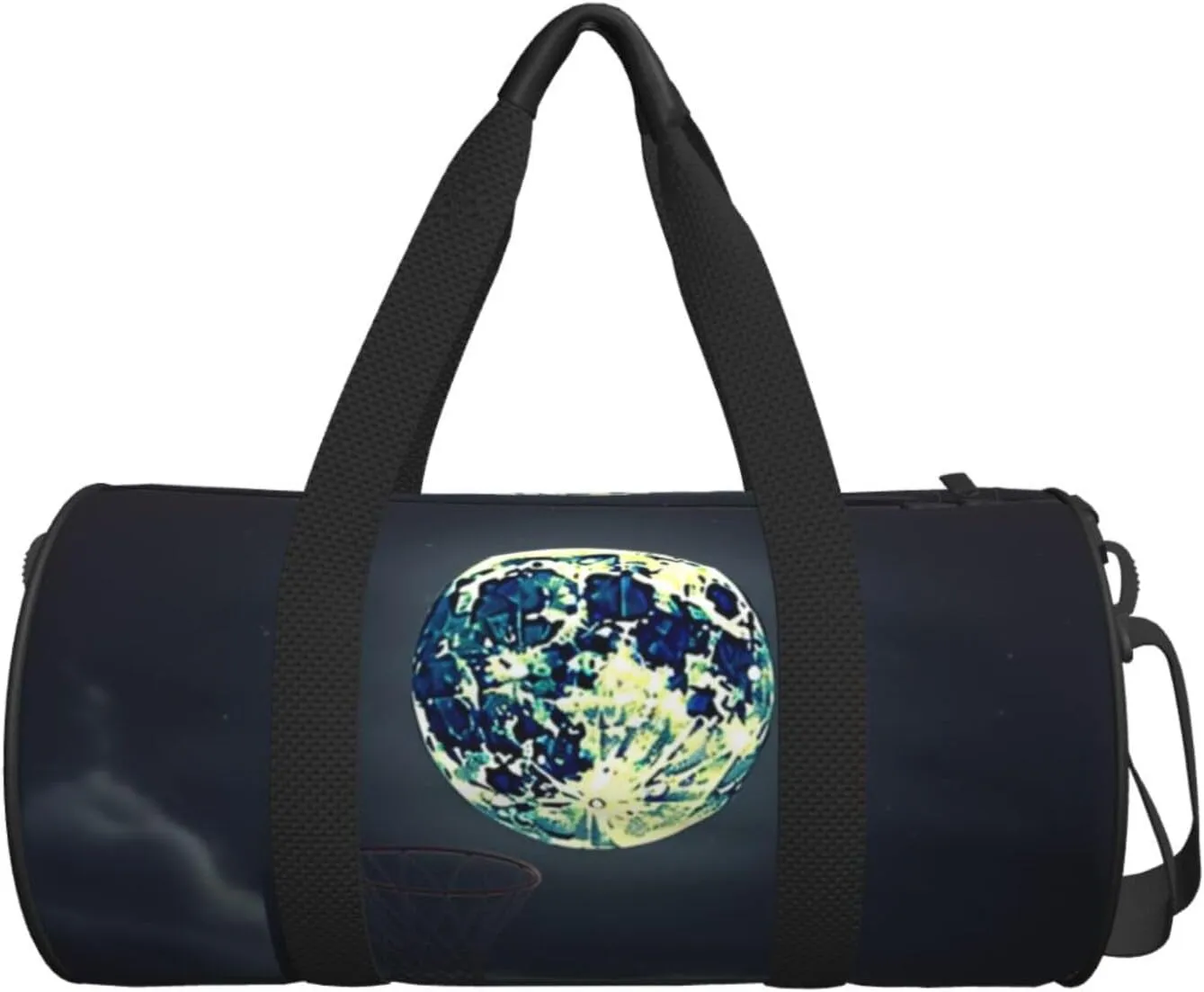 Travel Duffle Bag Weekender Bags For Men Women With Shoe Compartment Large Capacity Weekender Overnight Bag Moon And Basketball Carry On Tote Bags Sport Gym Bag For Travel Yoga