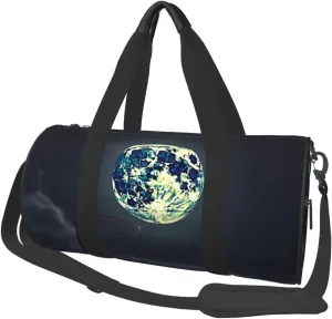 Travel Duffle Bag Weekender Bags For Men Women With Shoe Compartment Large Capacity Weekender Overnight Bag Moon And Basketball Carry On Tote Bags Sport Gym Bag For Travel Yoga