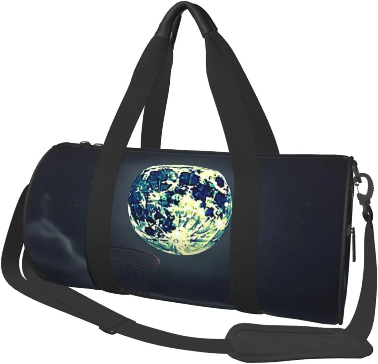 Travel Duffle Bag Weekender Bags For Men Women With Shoe Compartment Large Capacity Weekender Overnight Bag Moon And Basketball Carry On Tote Bags Sport Gym Bag For Travel Yoga