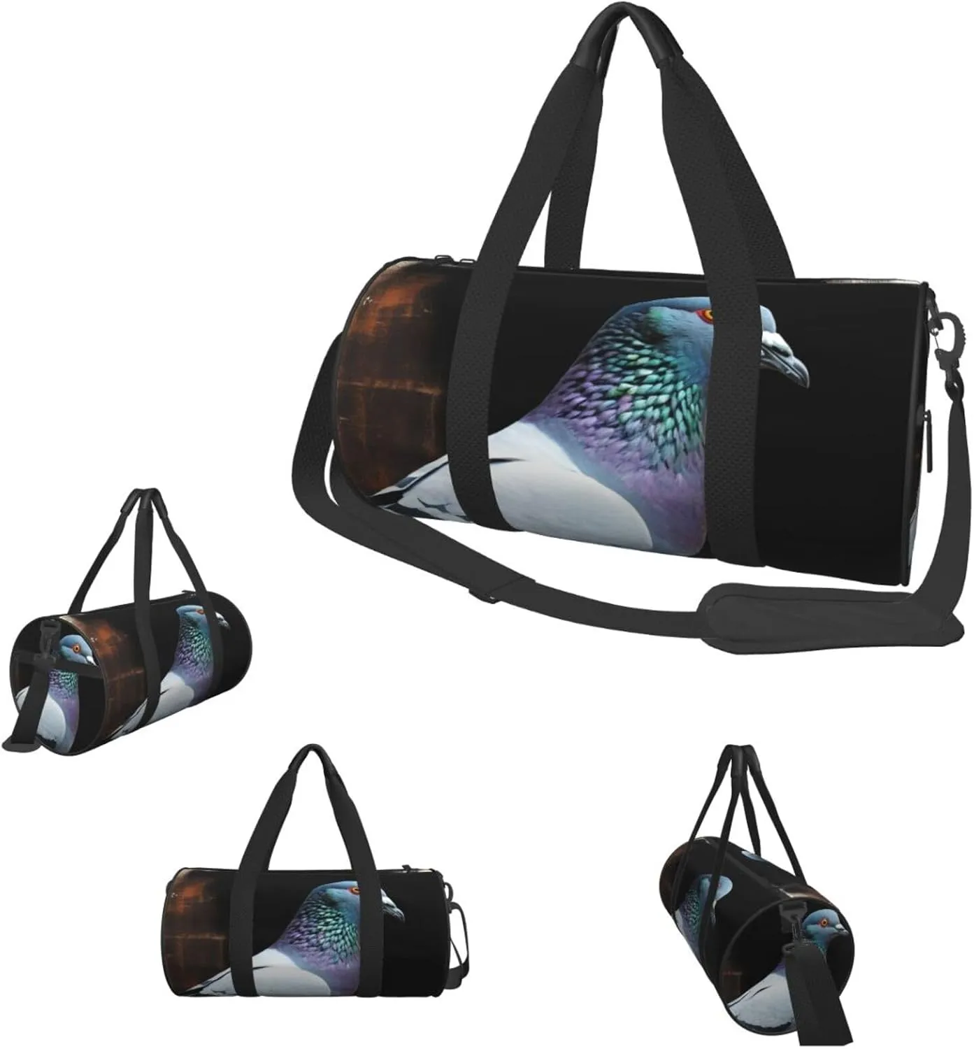 Travel Duffle Bag Weekender Bags for Men Women with Shoe Compartment Large Capacity Weekender Overnight Bag Pigeon Carry On Tote Bags Sport Gym Bag for Travel Yoga