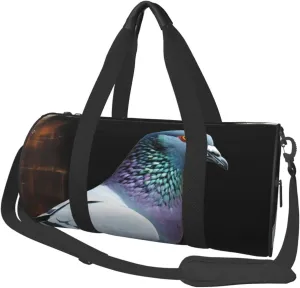 Travel Duffle Bag Weekender Bags for Men Women with Shoe Compartment Large Capacity Weekender Overnight Bag Pigeon Carry On Tote Bags Sport Gym Bag for Travel Yoga