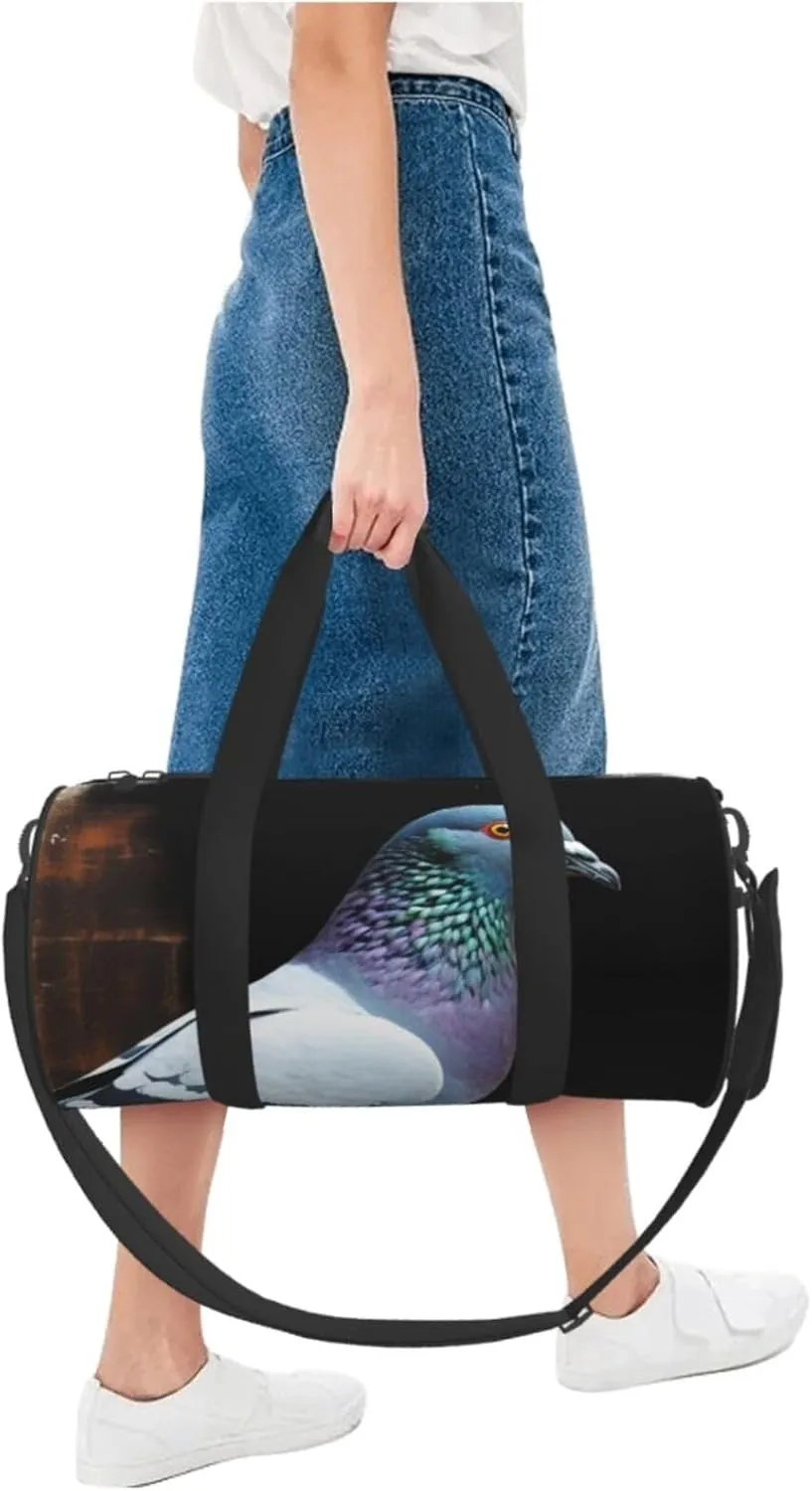 Travel Duffle Bag Weekender Bags for Men Women with Shoe Compartment Large Capacity Weekender Overnight Bag Pigeon Carry On Tote Bags Sport Gym Bag for Travel Yoga