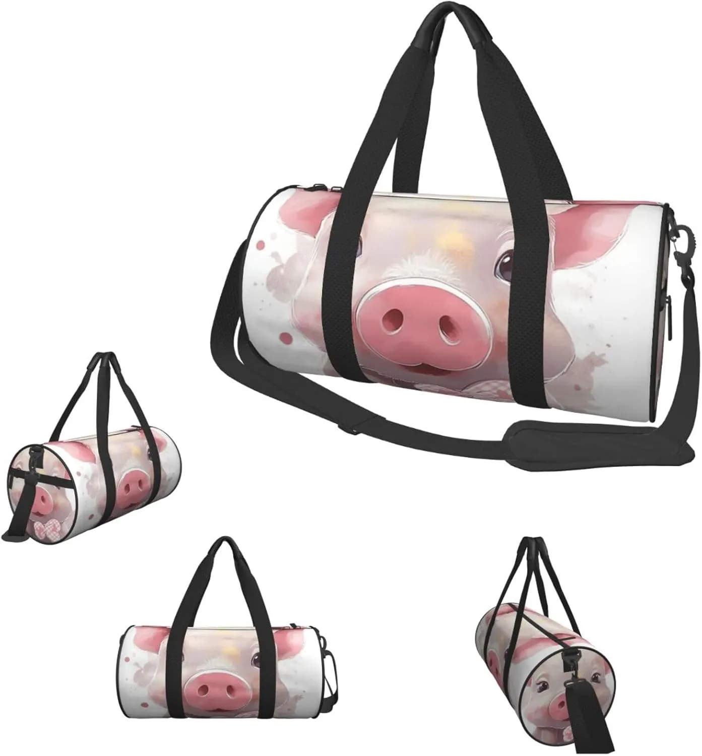 Travel Duffle Bag Weekender Bags for Men Women with Shoe Compartment Large Capacity Weekender Overnight Bag Smiling Carry On Tote Bags Sport Gym Bag for Travel Yoga