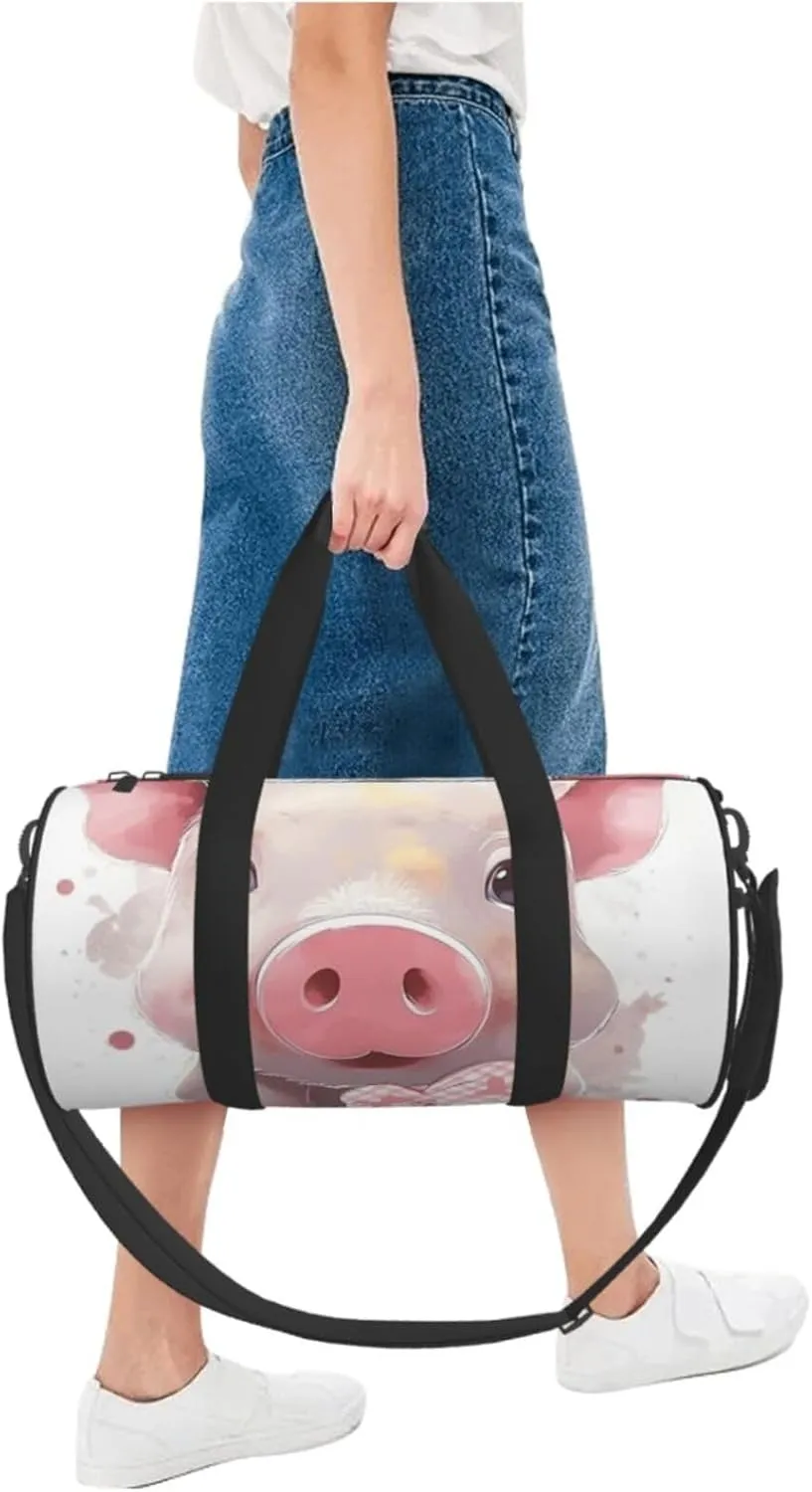 Travel Duffle Bag Weekender Bags for Men Women with Shoe Compartment Large Capacity Weekender Overnight Bag Smiling Carry On Tote Bags Sport Gym Bag for Travel Yoga