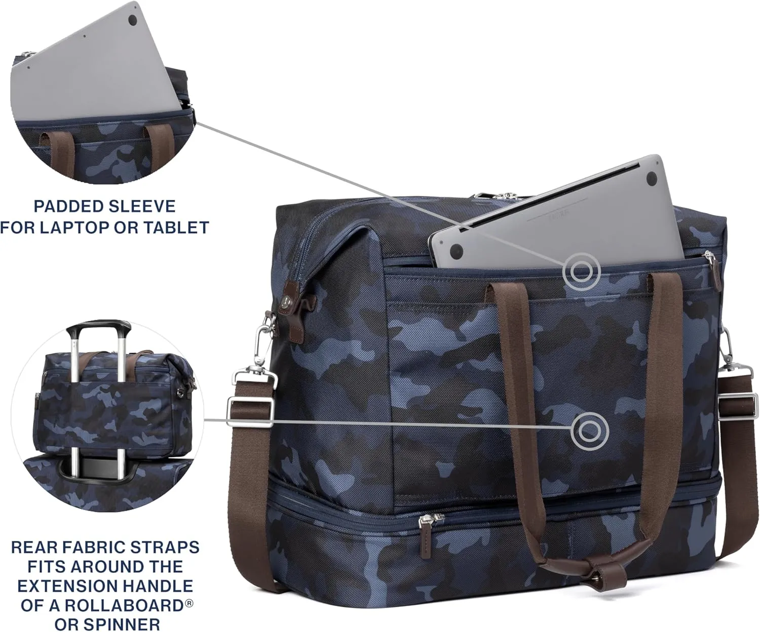 Travelpro Platinum Elite Carry on Soft Travel Drop-Bottom Weekender Bag, Overnight, Men and Women