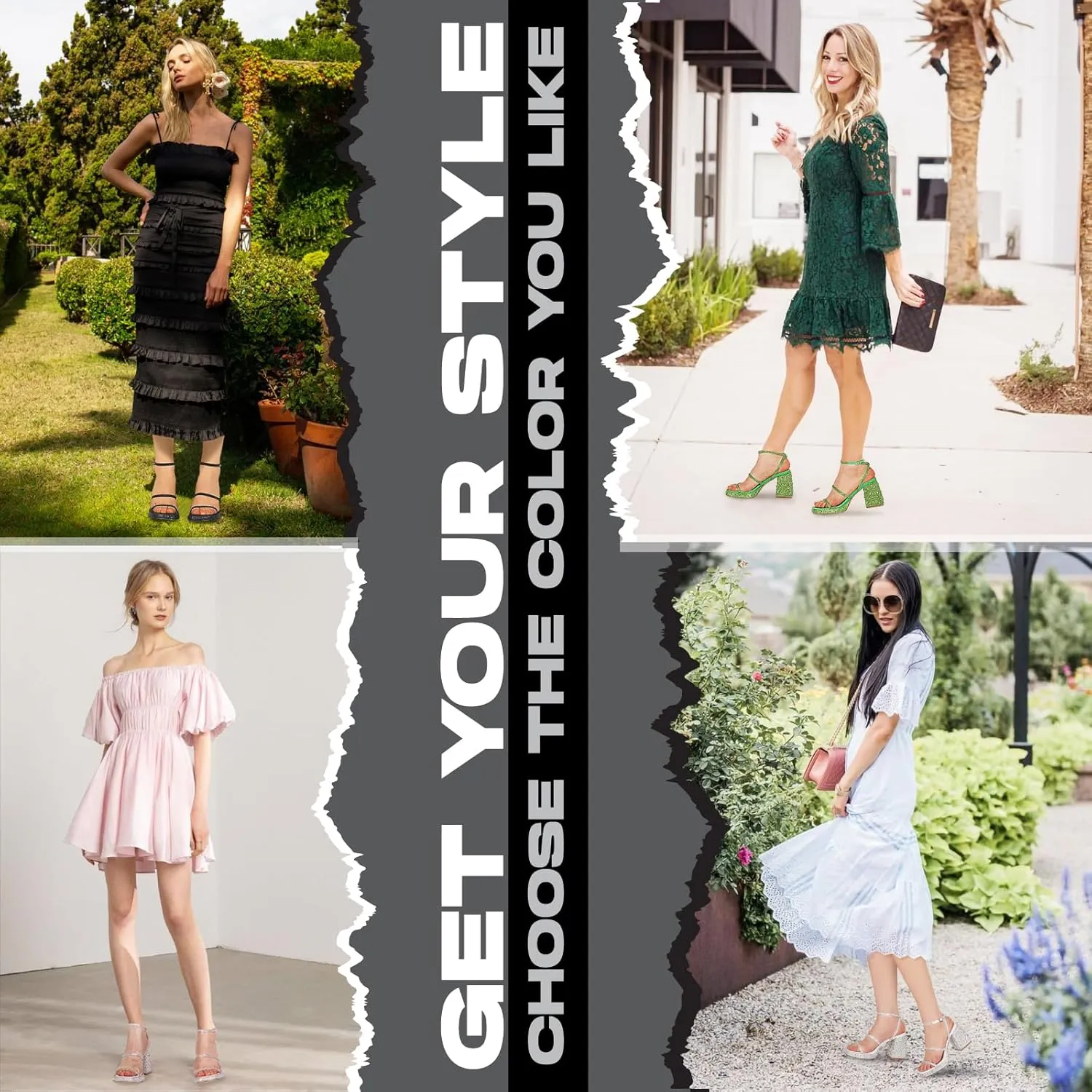 Tscoyuki Platform Heels for Women Sparkly Rhinestone Strappy Heels Sandals Chunky Heel Ankle Strap Square Open Toe Y2K Dress Shoes for Wedding Party Evening Dance