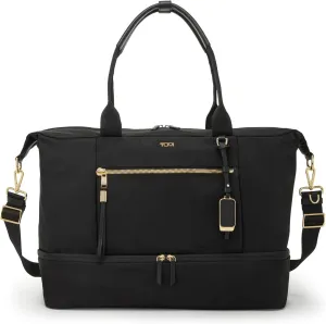 TUMI - Voyageur Contine Weekender - Travel Weekend Bag for Women - Holds Up to 14" Laptop - Multiple Compartment & Pockets - Black & Gold Hardware