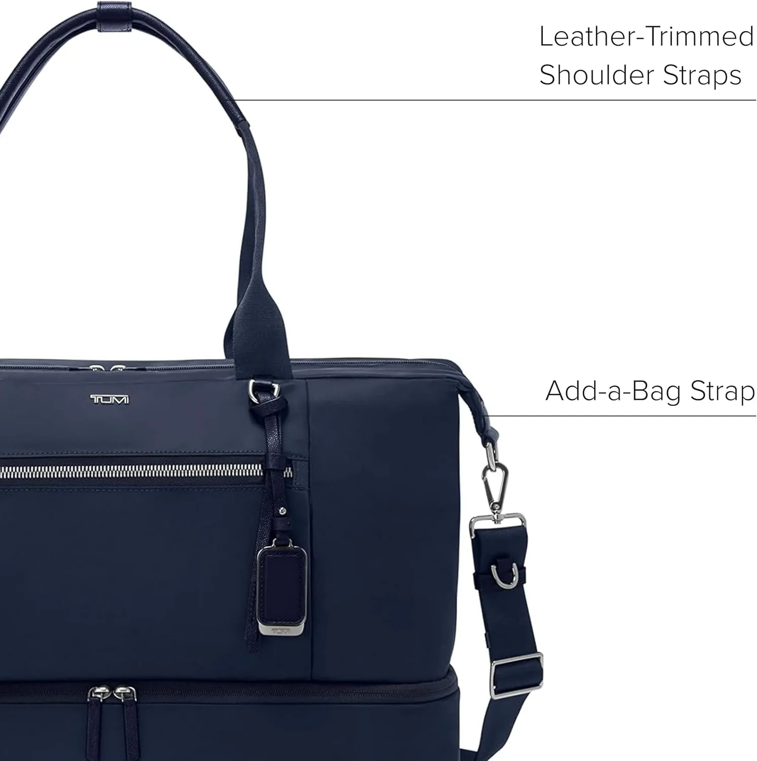 TUMI - Voyageur Contine Weekender - Travel Weekend Bag for Women - Holds Up to 14" Laptop - Multiple Compartment & Pockets - Indigo