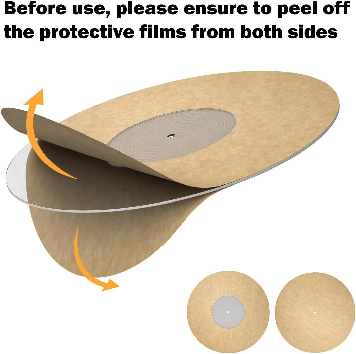 Turntable Mat Record Platter Slipmat: Acrylic Record Player Platter Vinyl Slip Mats for Turntables Antistatic Tighter & Defined Bass, Clear
