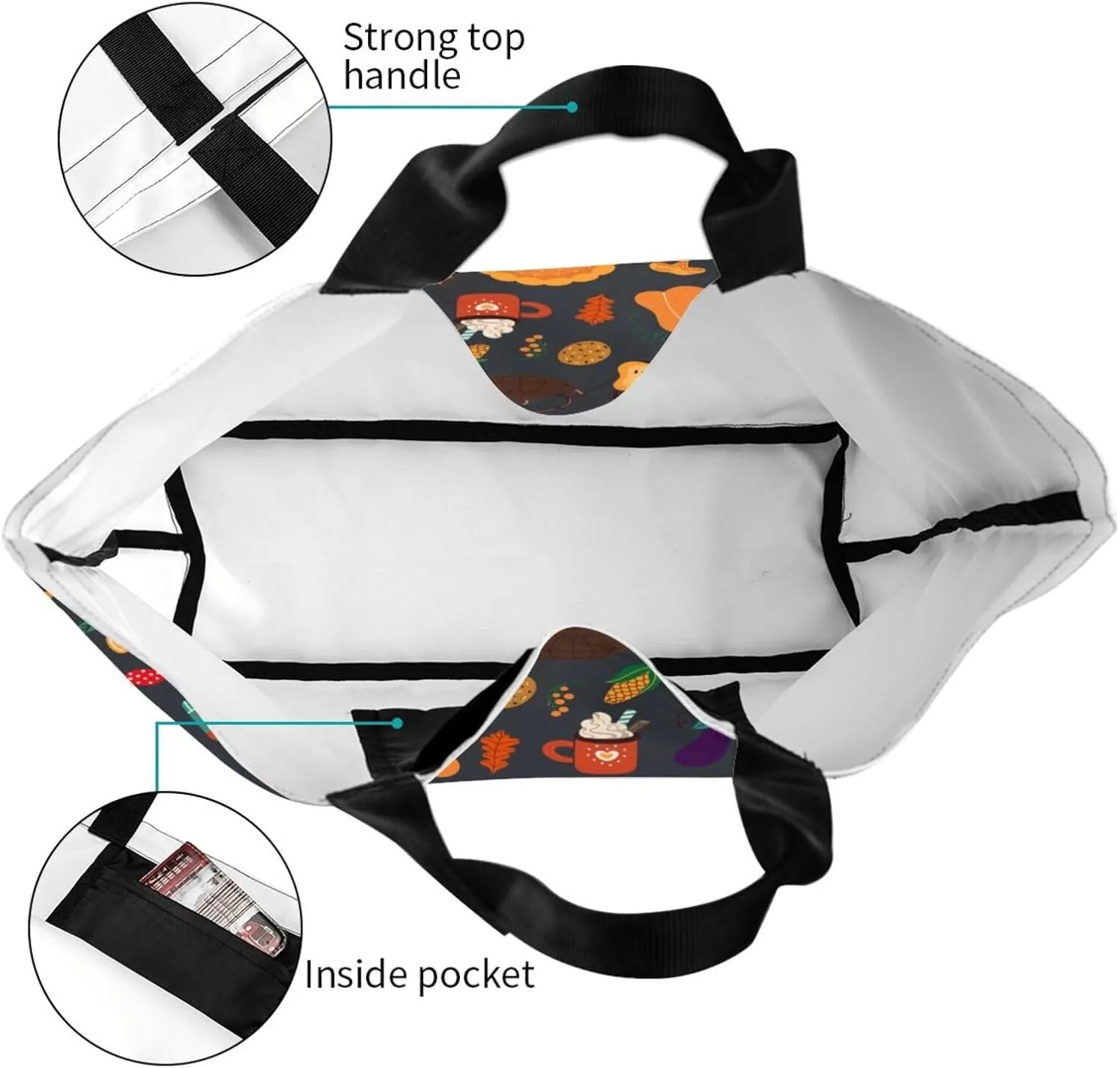 Twelve constellations Tote Bag Shopping Bag Portable Handbags Tote Shoulder Bucket Bags for Women