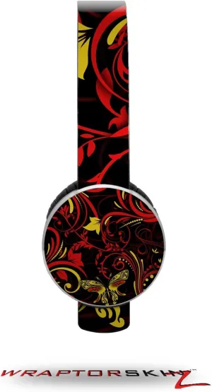 Twisted Garden Red and Yellow Decal Style Skin (fits Sol Republic Tracks Headphones - Headphones NOT Included)