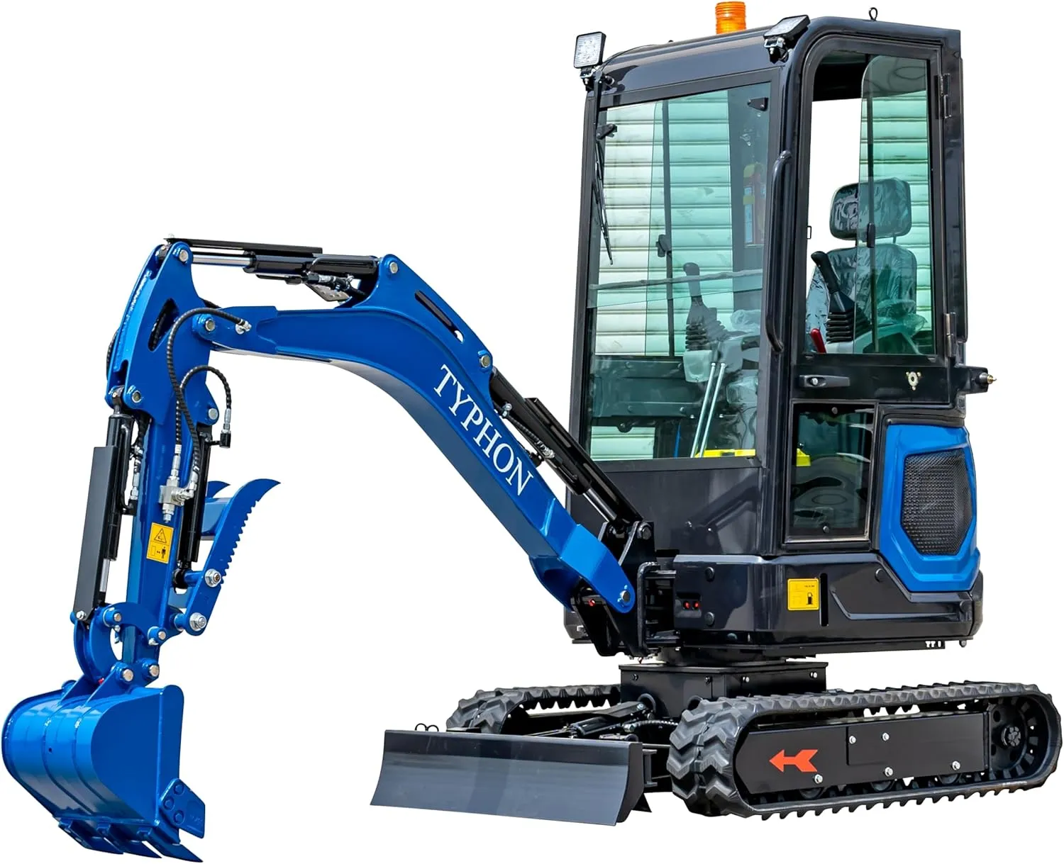 TYPHON 18 Flex 4,000 lbs Mini Crawler Excavator for Garden, Farm, Park, Road Micro Digger Ideal for Digging, Drilling, Bull-Dozing with 12 Different attachments