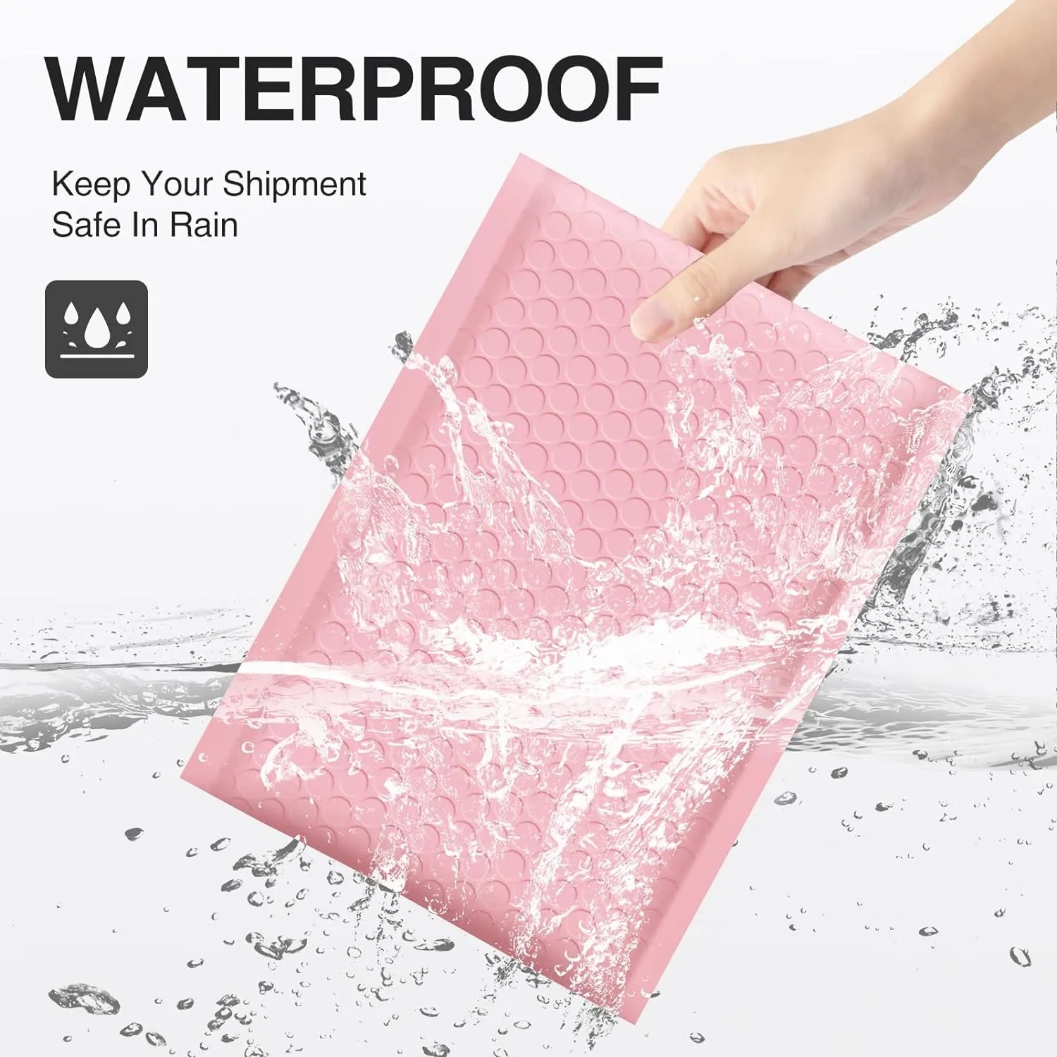UCGOU Bubble Mailers 6x10 Inch Light Pink 25 Pack Poly Padded Envelopes Small Business Mailing Packages Opaque Self Seal Adhesive Waterproof Boutique Shipping Bags for Jewelry Makeup Supplies #0