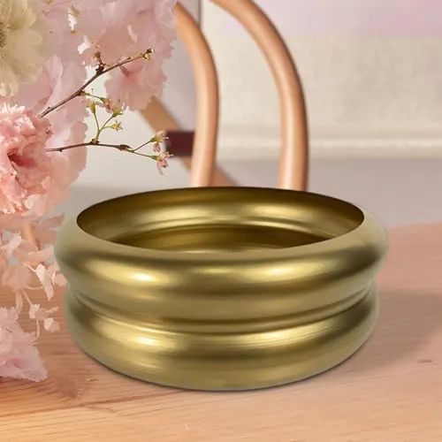 UJEAVETTE Plant Pot Home Furnishing Desktop Ornament Decorative Vase Round Bubble Vase Gold Baskets, Pots & Window Boxes