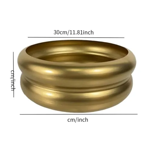 UJEAVETTE Plant Pot Home Furnishing Desktop Ornament Decorative Vase Round Bubble Vase Gold Baskets, Pots & Window Boxes