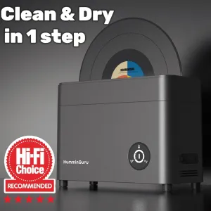Ultrasonic Vinyl Record Cleaner- 40kHz Ultrasonic Vinyl Record Cleaning Machine with Auto Drying, Vinyl Record Cleaner Kit with Filters, 1Y Warranty (HG01 7/10/12 Inch)