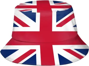Union Jack Bucket Hat for Men Women Fashion Outdoor British Flag Sun Hat Packable Hat Caps