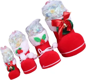 Unique Christmas Ies Candy Shoes Bag Reusable Xmas Treat Bag for Christmas Candy Storage Decorative